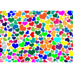 Colorful Hearts Background