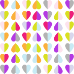 Colorful Hearts Pattern Wallpaper