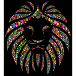 Colorful Lion Circles 4