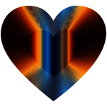 Colorful Refraction Heart Dark