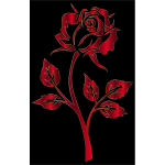 Crimson Rose Silhouette