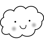 Cute cloud vector drawing