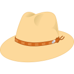 Panama style hat vector drawing