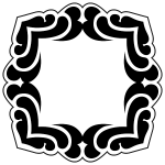 Black and white decorative cadre