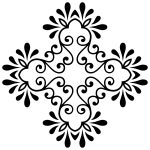 Flowery romb decoration