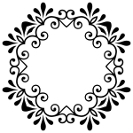 Round flowery garnishment