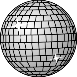 glistening disco ball