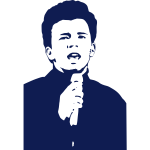 Vector image of singer