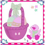 Easter Egg Basket And Duckling 2