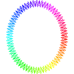 Elliptical Frame Rainbow Color