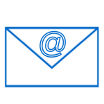 Blue e-mail sign