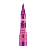 Tall pink church