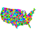 Low poly USA map