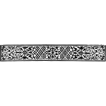Drawing of rectangular black and white ornamental banner