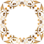 Image of round floral frame