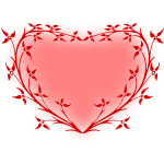 Heart with floral frame