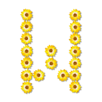 Flowery letter W