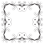 Frame with leafy design