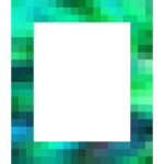 Pixelated colored frame