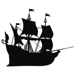 Galleon ship silhouette