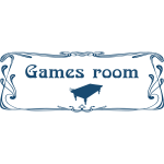 ''Games room'' door sign