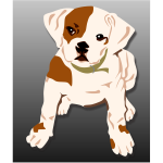 Bulldog puppy vector illustration