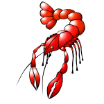 Red crawfish vector graphics