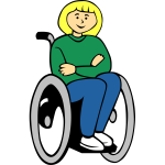 Girl in wheelchair vector image