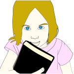 Girl With Book Portrait