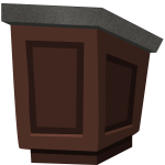 GlitchSimplifiedWoodenPodiumWithGraniteTop