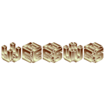 Gold 3D Isometric Jesus Typography 2 No Background