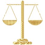 Gold Abstract Justice Scales 2