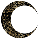Gold Floral Crescent Moon Mark II 7