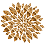Gold Flower Petals Variation 4
