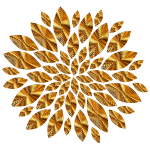 Gold Flower Petals Variation 5