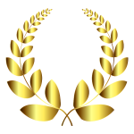 Gold Laurel Wreath 4 No Background