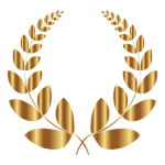 Gold Laurel Wreath 5 No Background