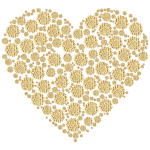 Gold Petals Heart