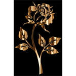 Gold Rose Silhouette 2
