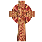 Golden Celtic Cross 3