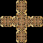 Golden Celtic Knot Cross 3 Variation 2