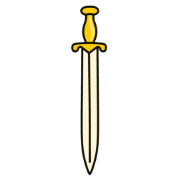 Golden sword