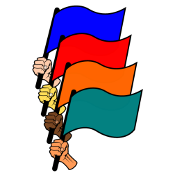 Hand with flag 3