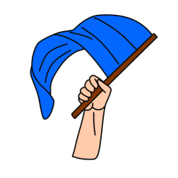 Hand with flag 4