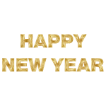 Happy New Year Gold Text