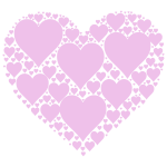 Hearts In Heart pink