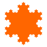 Vector clip art of spiky snowflake