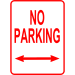 No parking traffic roadsign vector image