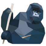 Low poly gorilla