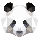Low Poly Panda Head